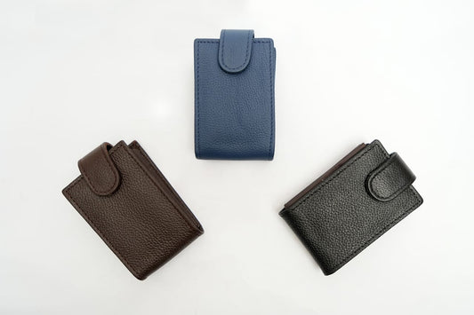  Sj Leather Horizontal card holder in mild leather